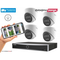 4 lauko/vidaus kamerų sistema 6MP