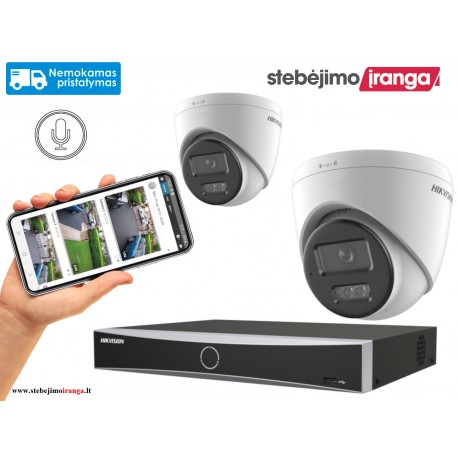 2 lauko/vidaus kamerų sistema 6MP