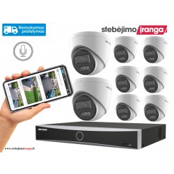 8 lauko/vidaus kamerų sistema 6MP