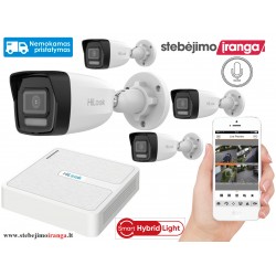 4 lauko/vidaus kamerų sistema 4MP