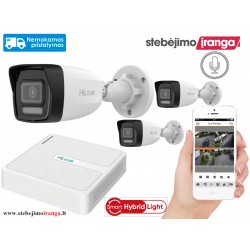 3 lauko/vidaus kamerų sistema 4MP