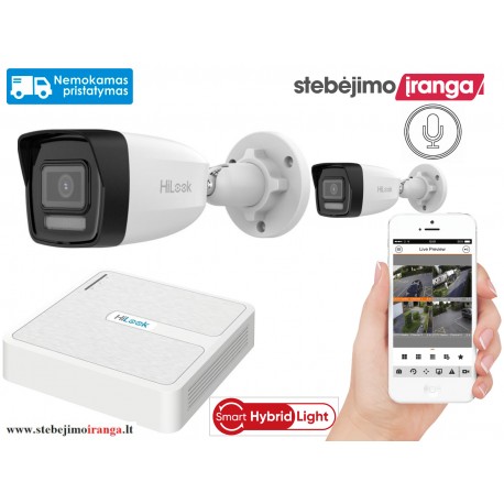 2 lauko/vidaus kamerų sistema 4MP
