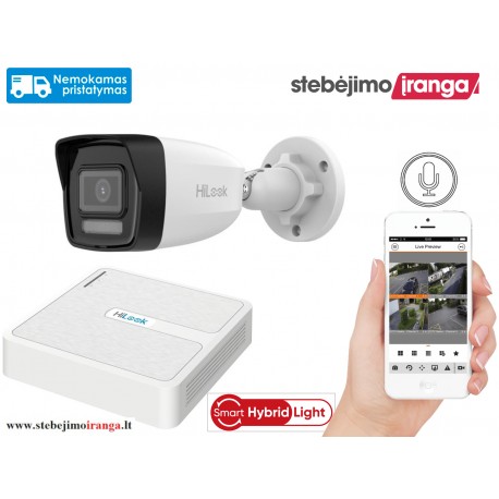 1 lauko/vidaus kameros sistema 4MP