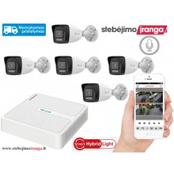 5 lauko/vidaus kamerų sistema 4MP