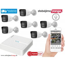 6 lauko/vidaus kamerų sistema 4MP