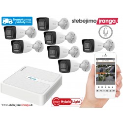 7 lauko/vidaus kamerų sistema 4MP