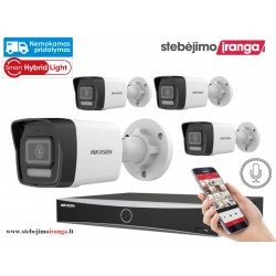 4 lauko/vidaus kamerų sistema 6MP