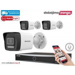 3 lauko/vidaus kamerų sistema 6MP