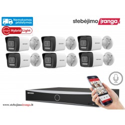 6 lauko/vidaus kamerų sistema 6MP