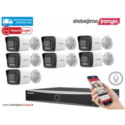 7 lauko/vidaus kamerų sistema 6MP