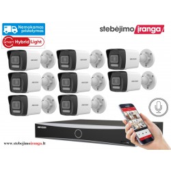 8 lauko/vidaus kamerų sistema 6MP