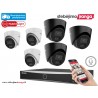 6 lauko/vidaus kamerų sistema 4MP (JUODOS arba BALTOS)